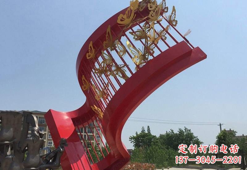 益阳不锈钢蝴蝶灵动的艺术雕塑