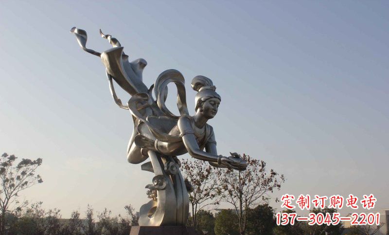益阳不锈钢蟠桃仙女雕塑美丽的传说