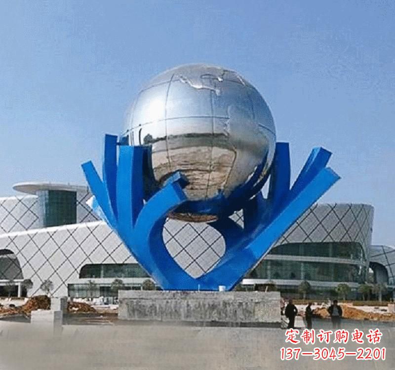 益阳不锈钢地球雕塑缔造绿色家园