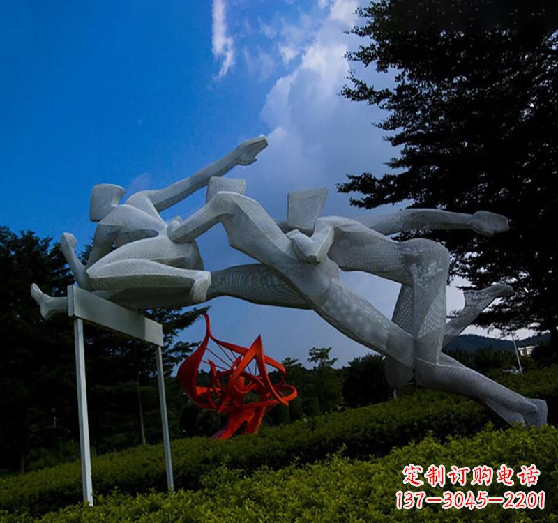益阳不锈钢中的运动员雕塑