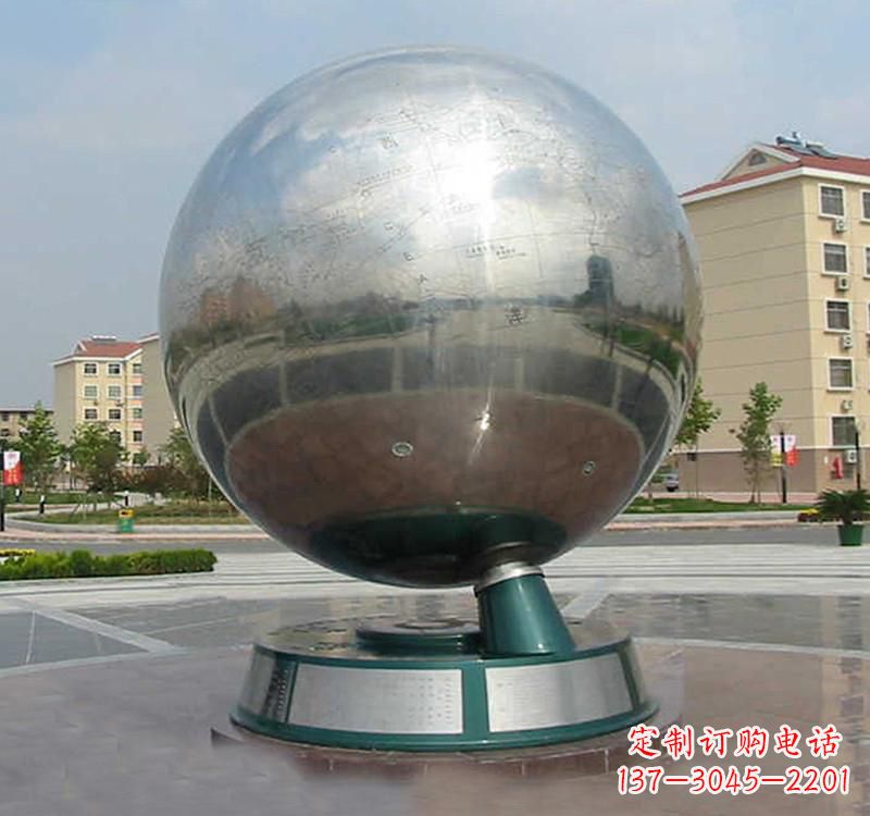 益阳不锈钢地球雕塑现代艺术的精美结合