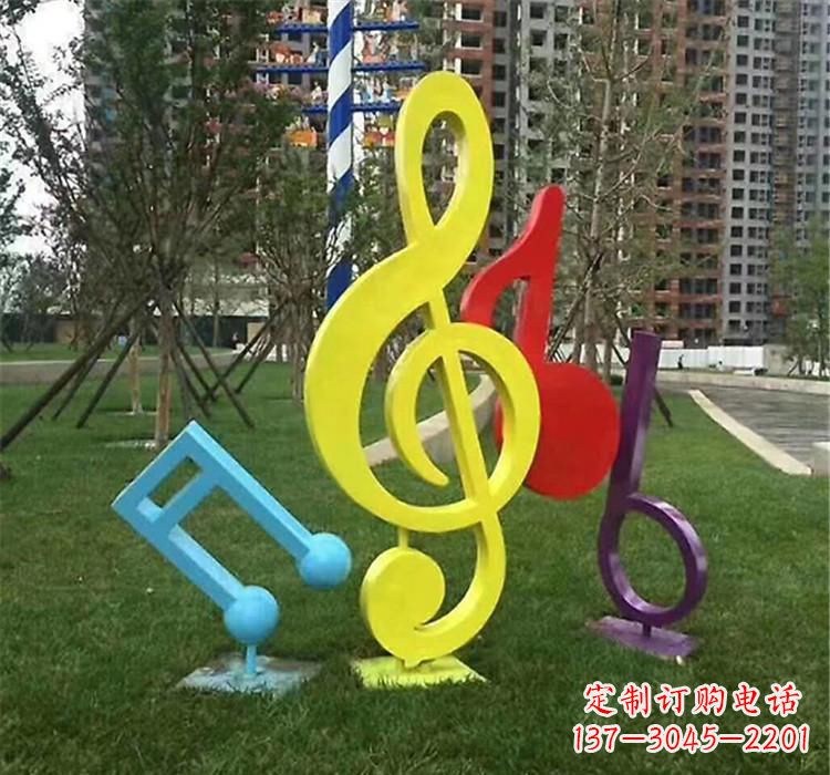 益阳不锈钢音符雕塑音乐的流动之美