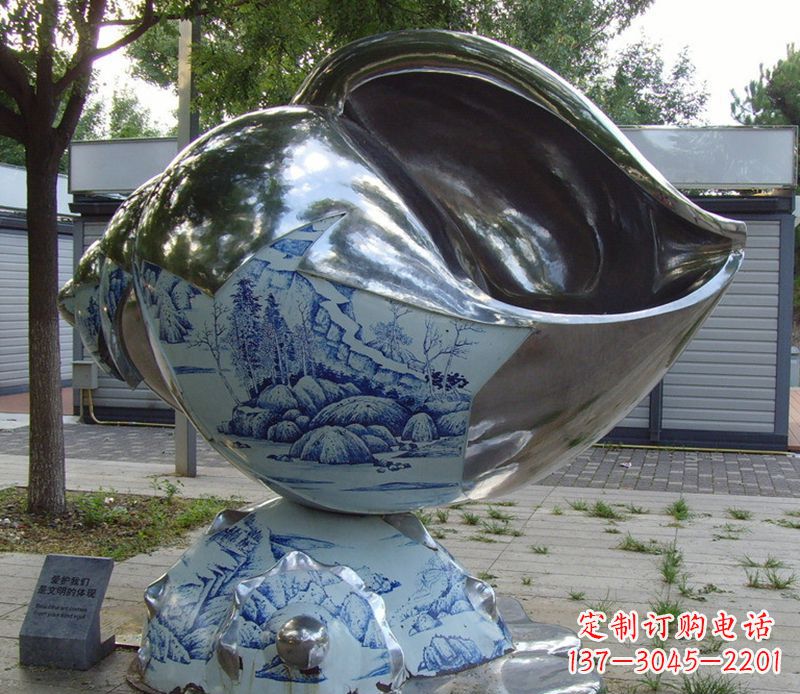 益阳不锈钢海螺雕塑精致美观的艺术品