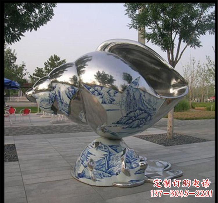 益阳不锈钢海螺景观雕塑精美的海景景观