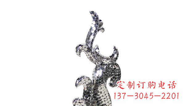 益阳不锈钢海豚抽象雕塑精致的海洋之美