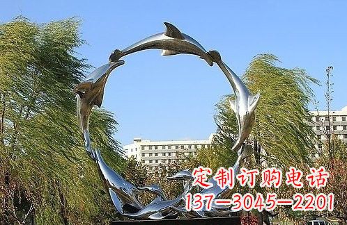 益阳不锈钢海豚雕塑美的化身