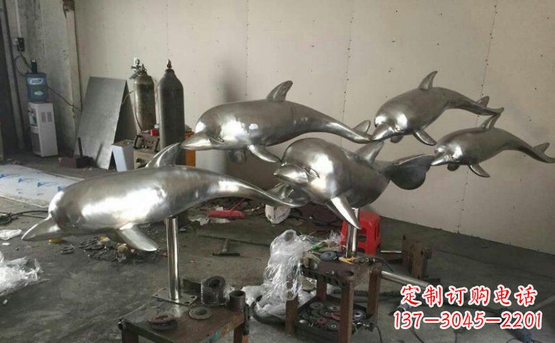 益阳不锈钢海豚雕塑