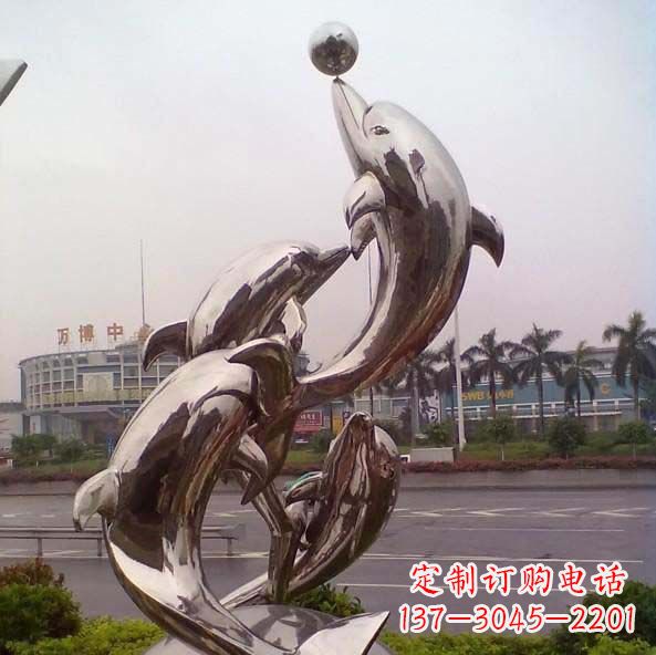 益阳不锈钢海豚雕塑艺术之美