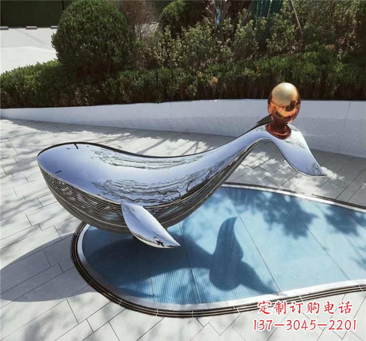 益阳不锈钢海豚精美的雕塑作品