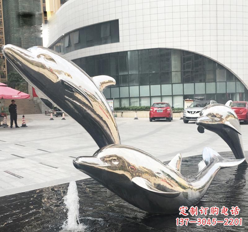 益阳不锈钢海豚雕塑艺术与美的结合