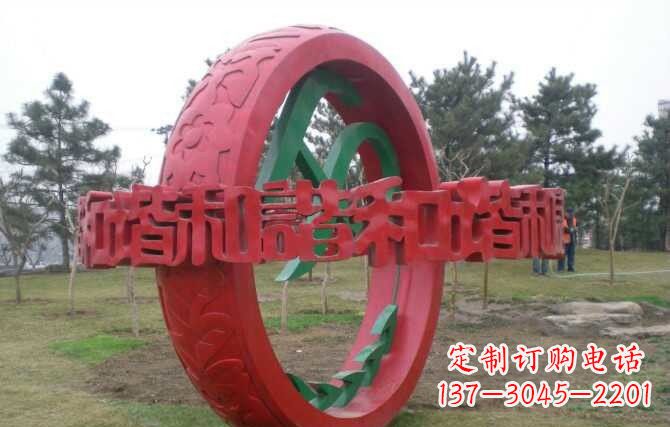 益阳不锈钢谐圆环雕塑精致美观