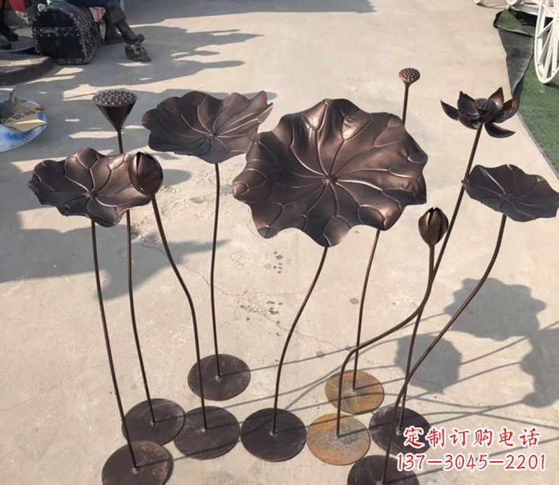 益阳不锈钢荷花雕塑传承传统文化