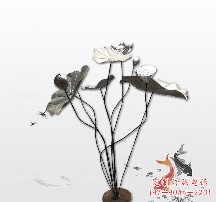 益阳不锈钢荷叶雕塑艺术的精美结合