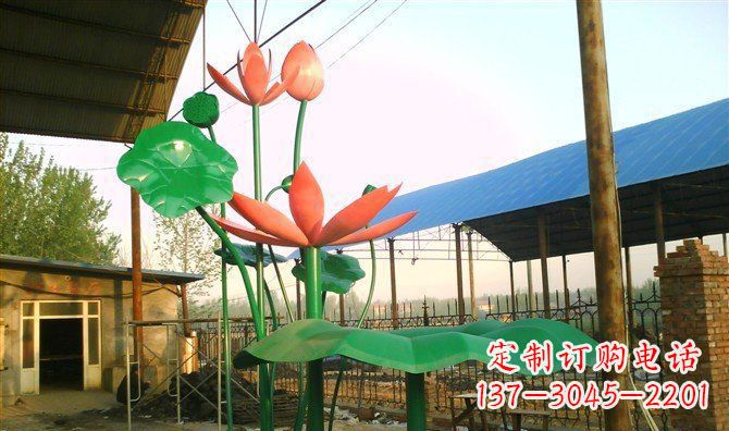 益阳不锈钢荷叶雕塑精美而优雅