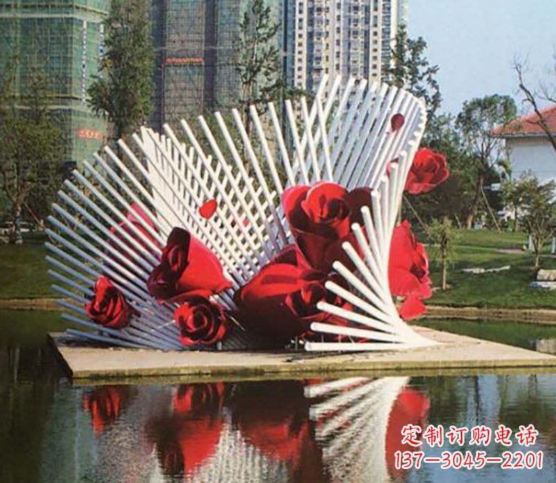 益阳不锈钢玫瑰雕塑——美丽的艺术之作