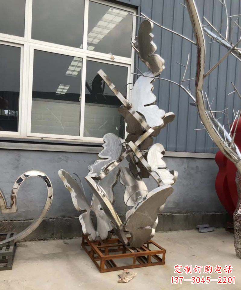 益阳蝴蝶之舞不锈钢雕塑精美绝伦