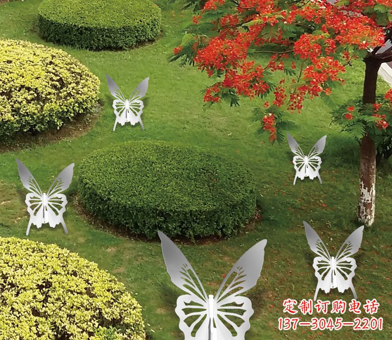 益阳灵动飞舞不锈钢蝴蝶雕塑