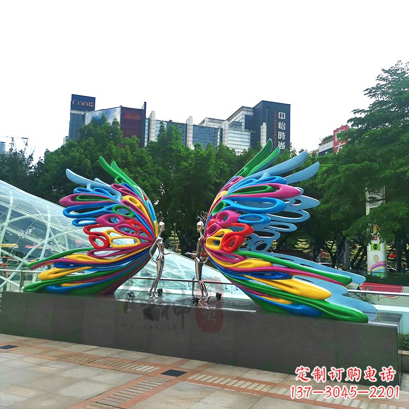 益阳蝴蝶城市广场步道装饰雕塑