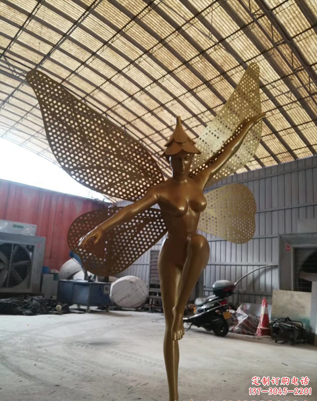 益阳不锈钢蝴蝶仙子雕塑精美的美丽之作
