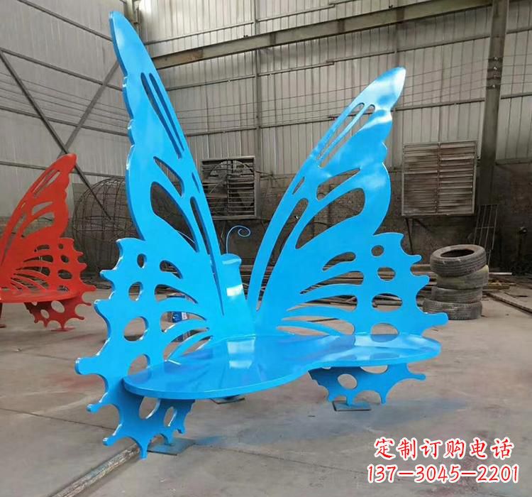 益阳不锈钢蝴蝶座椅雕塑艺术精品