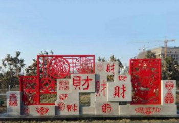 益阳不锈钢福禄寿雕塑象征着美好生活