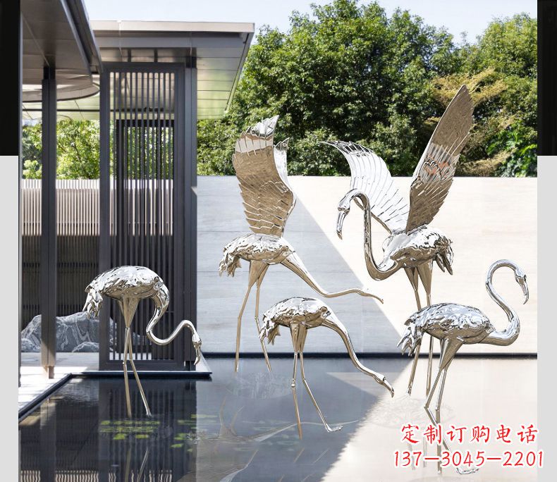 益阳不锈钢火烈鸟雕塑雕刻艺术的精粹