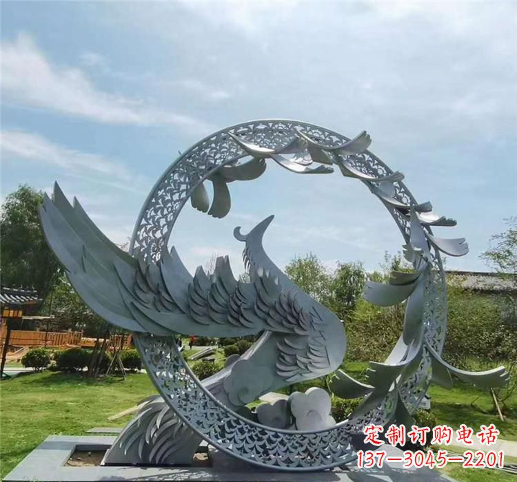 益阳不锈钢简易凤凰雕塑精美绝伦