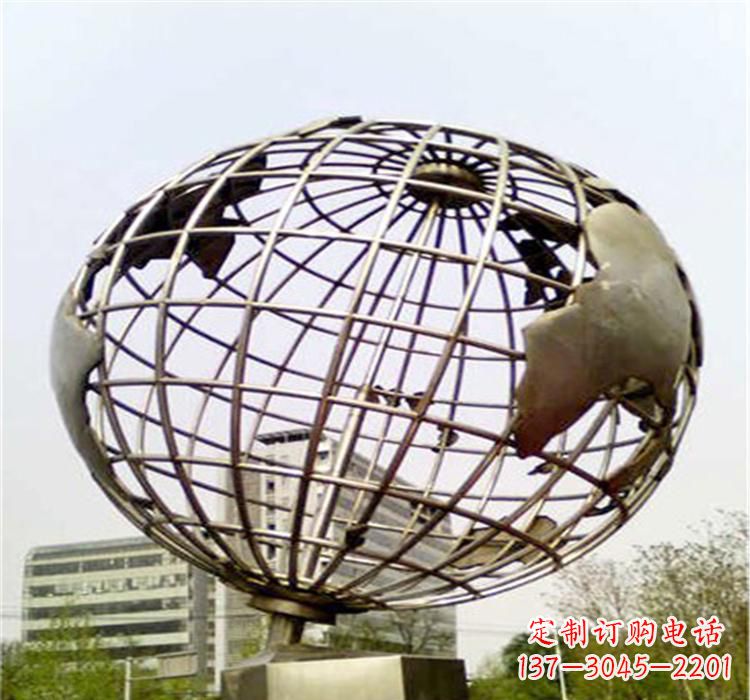 益阳不锈钢地球仪雕塑让美景永恒