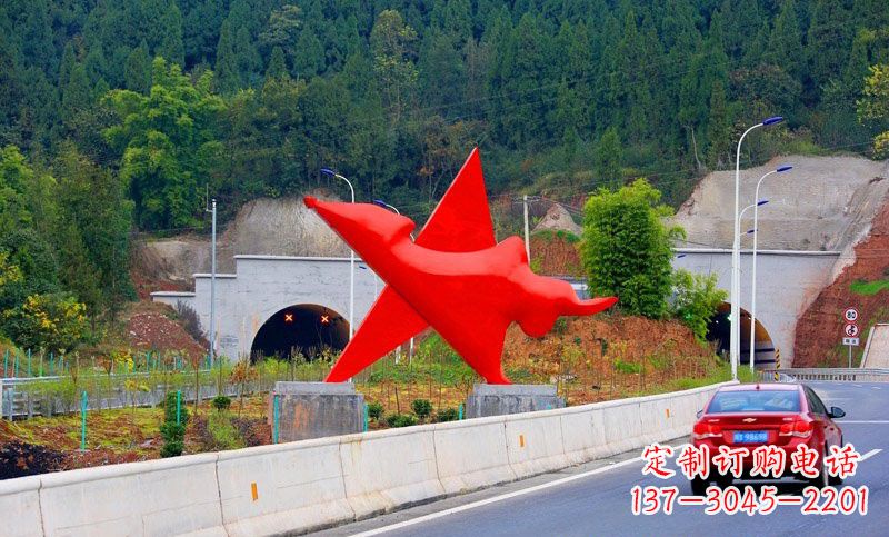 益阳不锈钢五角星雕塑标志着和平与希望