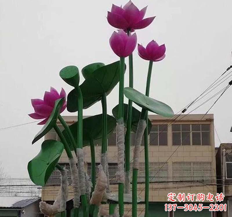 益阳不锈钢荷花雕塑——精美绝伦