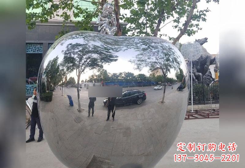 益阳不锈钢苹果雕塑精美绝伦