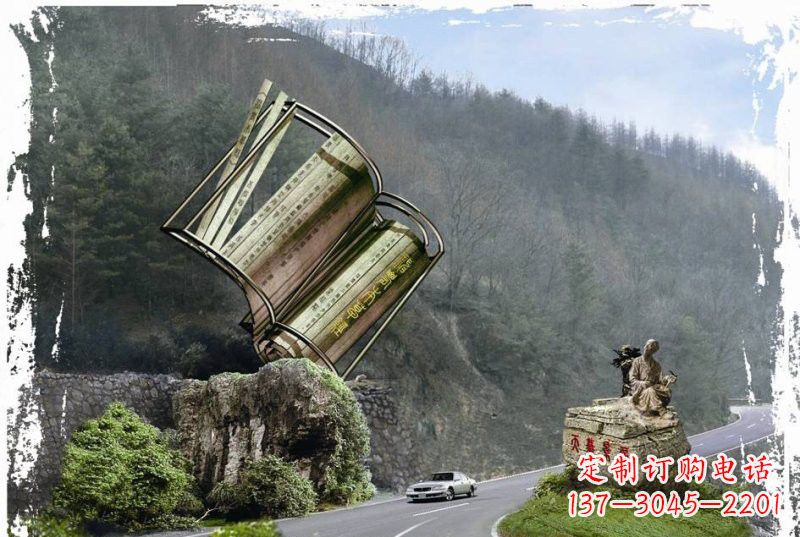 益阳神农本草经竹简雕塑——传承中华文化精髓