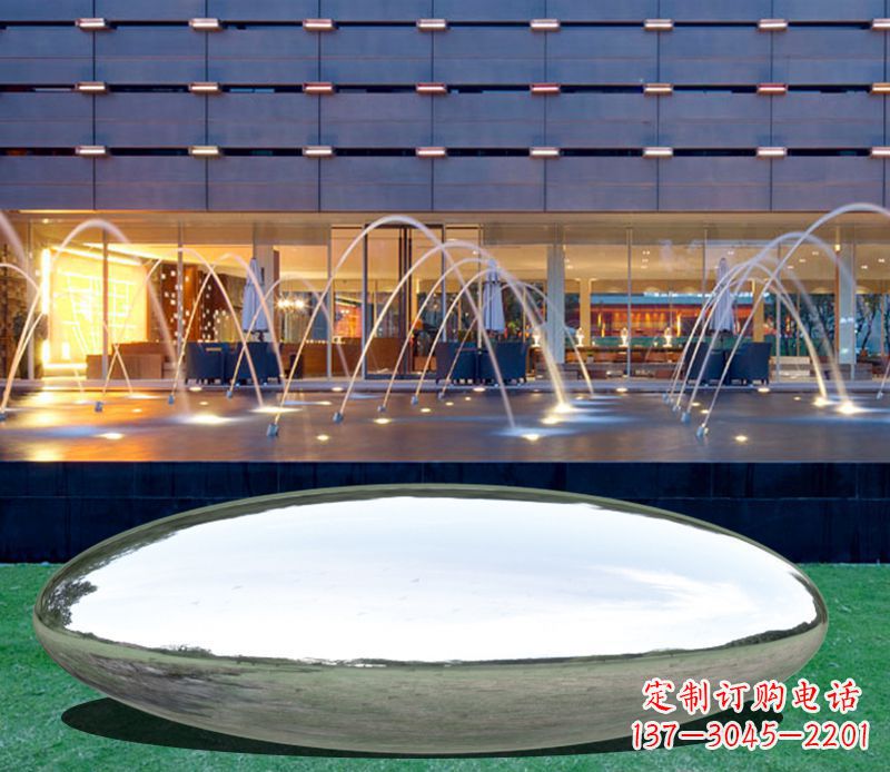 益阳不锈钢镜面鹅卵石雕塑