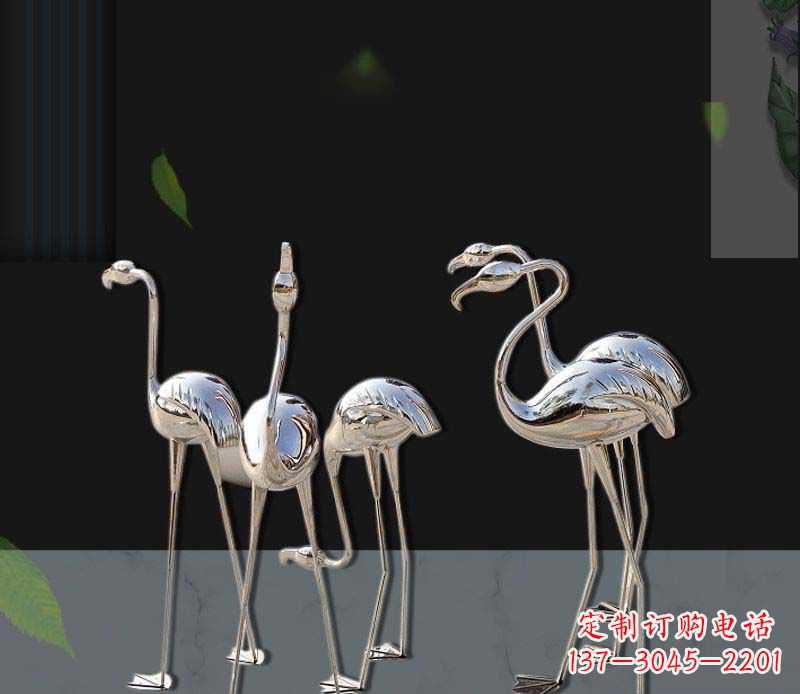 益阳非凡之美不锈钢火烈鸟雕塑