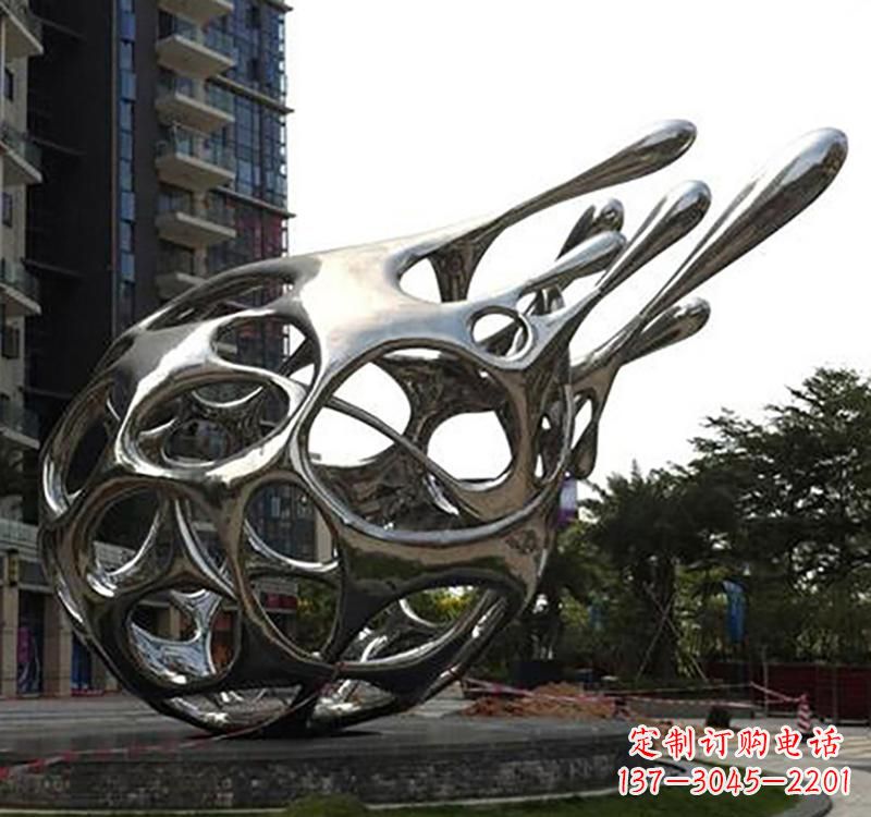 益阳不锈钢镜面火龙果雕塑精致的艺术瑰宝