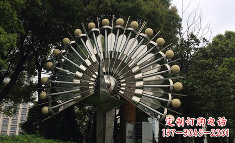 益阳美丽的不锈钢孔雀雕塑
