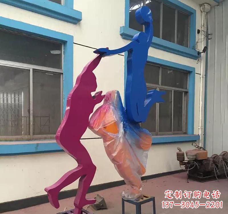 益阳不锈钢篮球运动员雕塑纪念篮球运动传奇