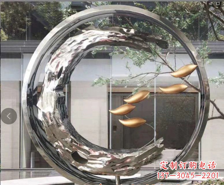 益阳不锈钢鲤鱼跃龙门——一座精美的雕塑