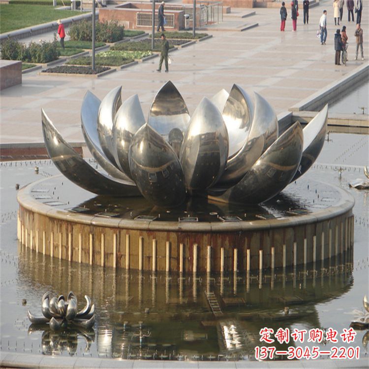 益阳不锈钢莲花喷泉——艺术与美的完美结合