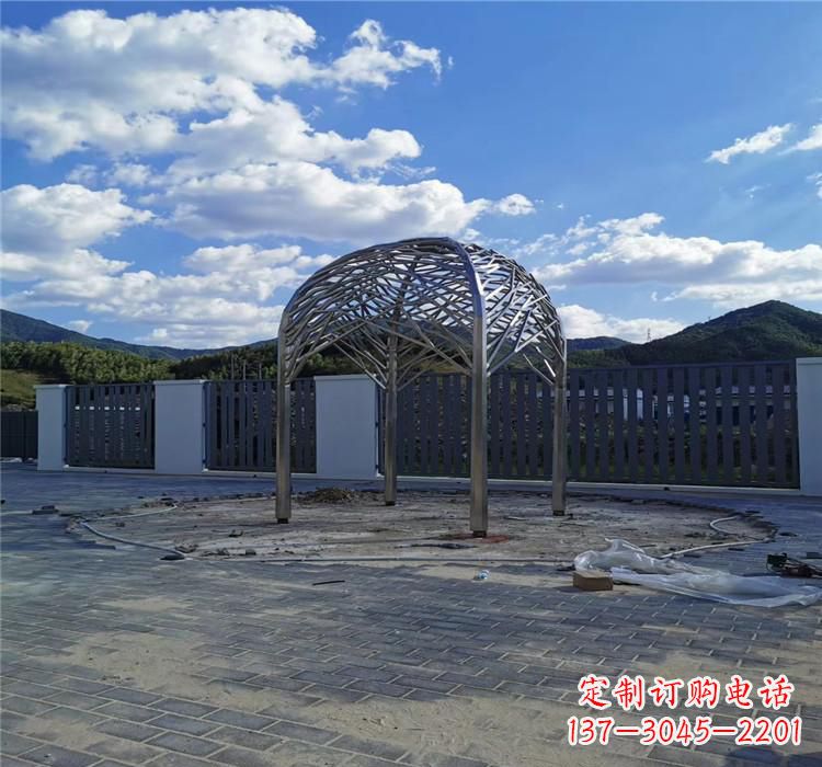 益阳不锈钢凉亭雕塑美丽的艺术之作