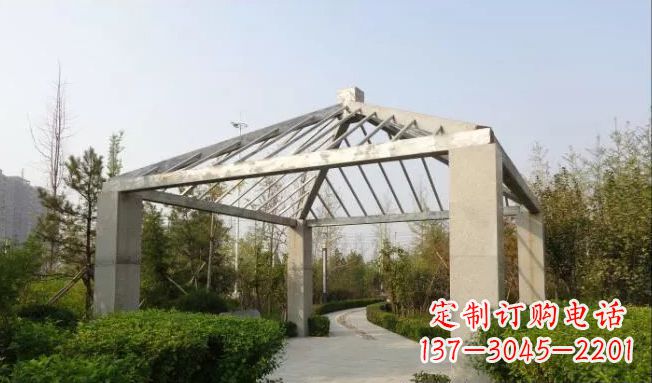 益阳不锈钢凉亭雕塑点缀公园景观