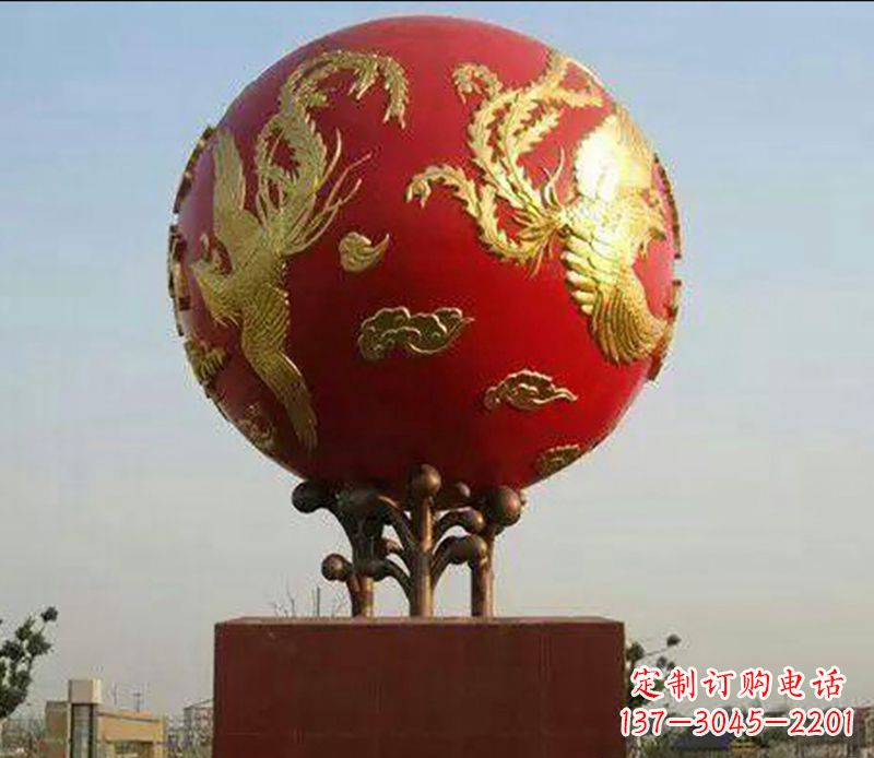 益阳不锈钢龙凤呈祥雕塑传统艺术的精美体现