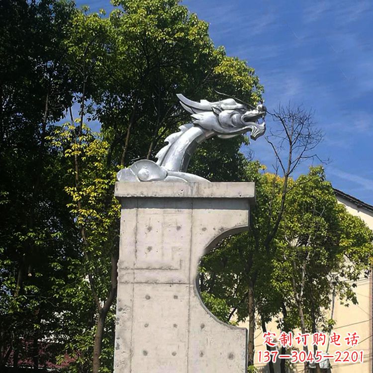 益阳不锈钢龙雕塑——传承中华文化精髓