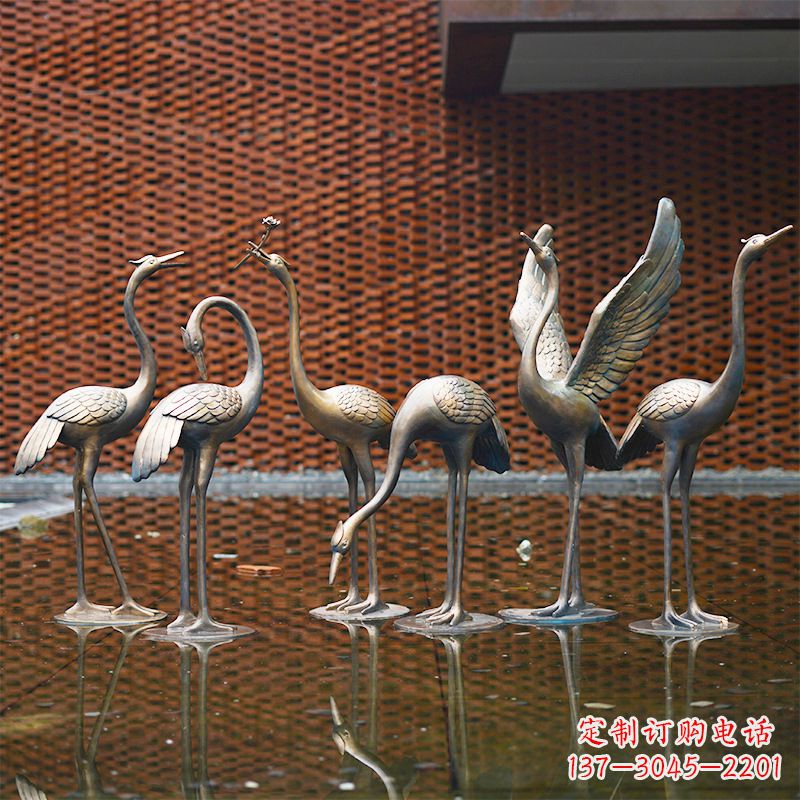 益阳不锈钢镂空动物鹤雕塑