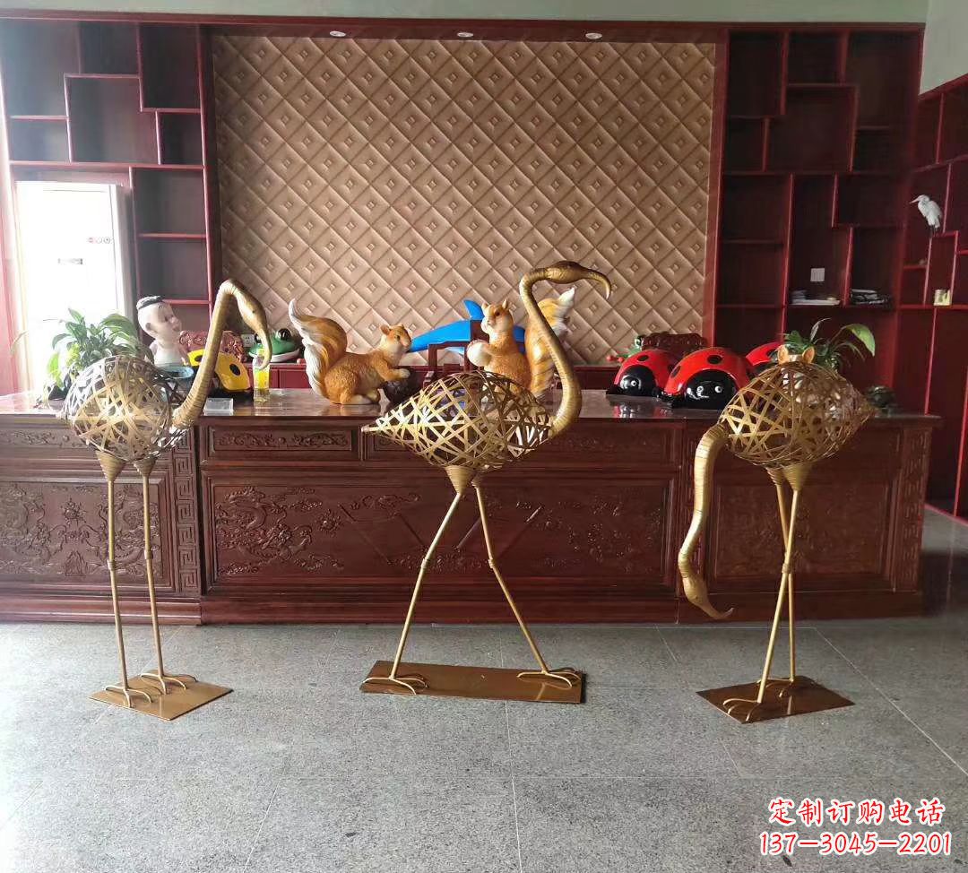 益阳不锈钢火烈鸟雕塑——熠熠生辉