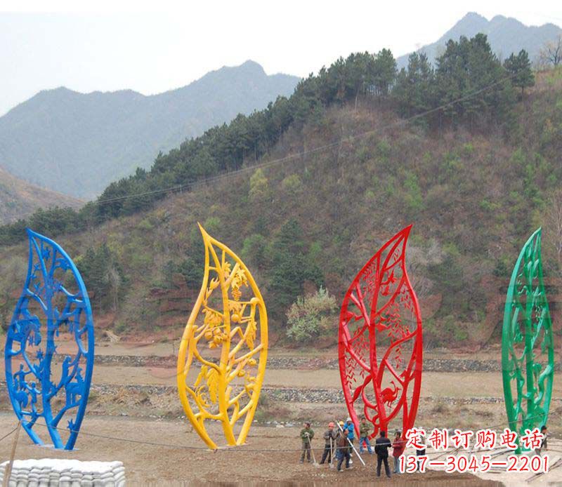 益阳不锈钢镂空树叶景观雕塑精美绝伦