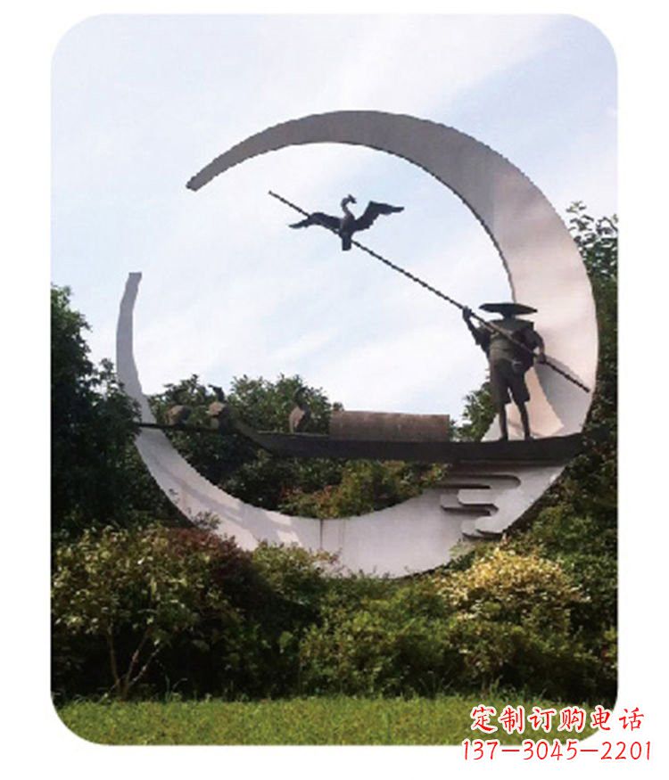 益阳不锈钢鸬鹚雕塑
