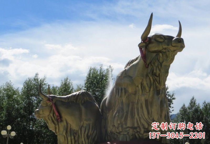 益阳不锈钢牦牛雕塑一种传统文化的精美传承