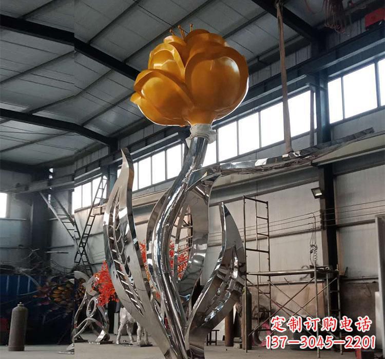 益阳不锈钢玫瑰花雕塑一款非凡的艺术品