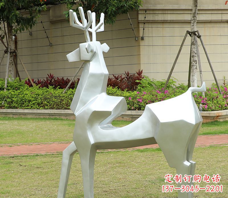 益阳不锈钢美陈动物雕塑——鹿